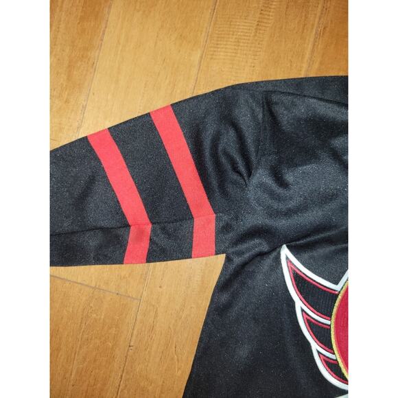 Vintage NHL CCM Ottawa Senators Black Sewn Hockey Jersey Womens S Boys XL - Picture 6 of 9